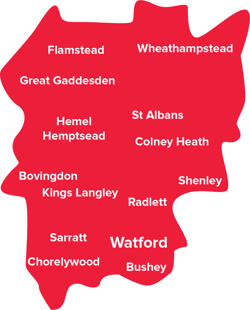 A map of the Heart Hertfordshire TSA